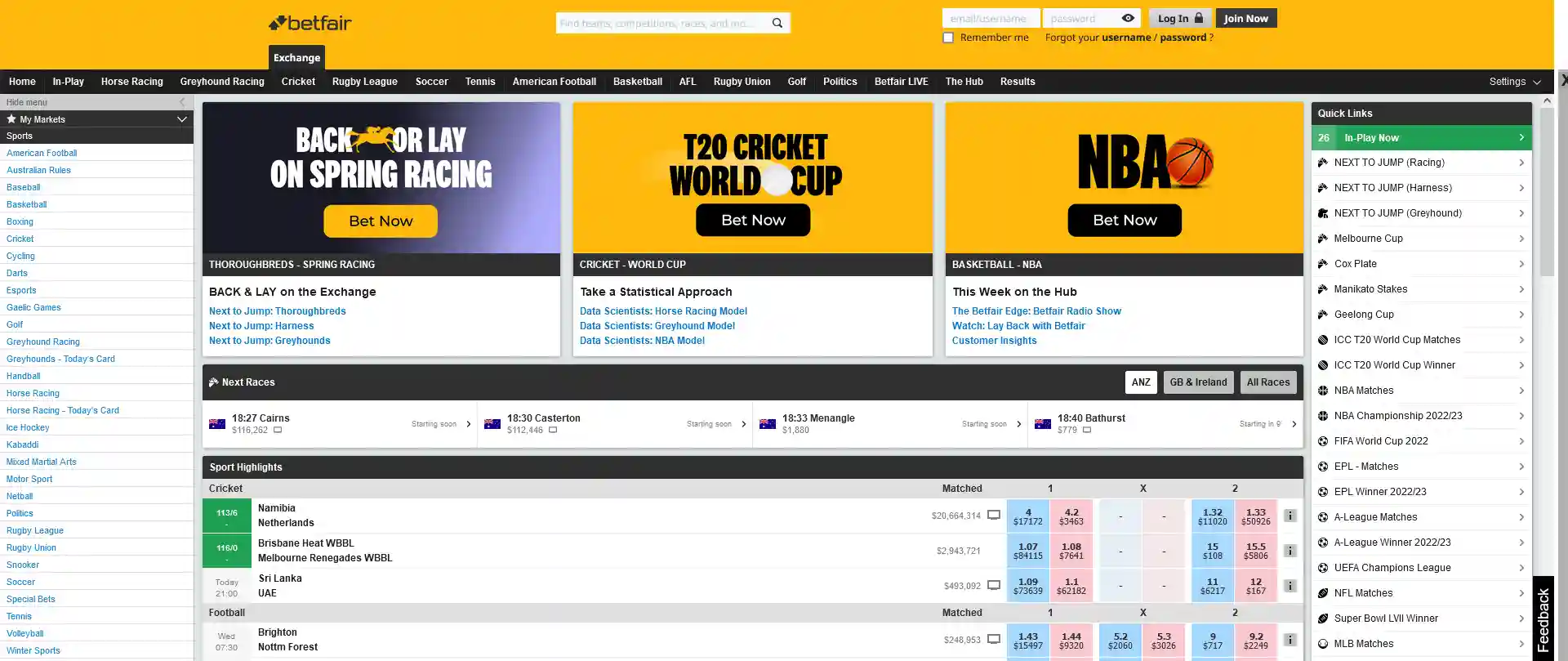 Betfair apuestas deportivas Exchange y casino